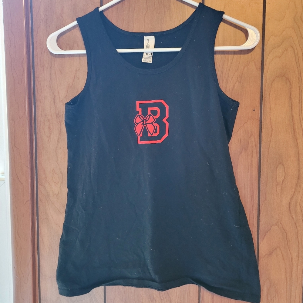 Sz Large - Very Important Tank Top - Black w/ Red B & Bow